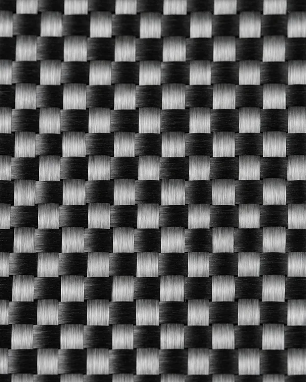 Makroaufnahme eines Leinwand-Carbongewebes mit 240 Gramm pro Quadratmeter