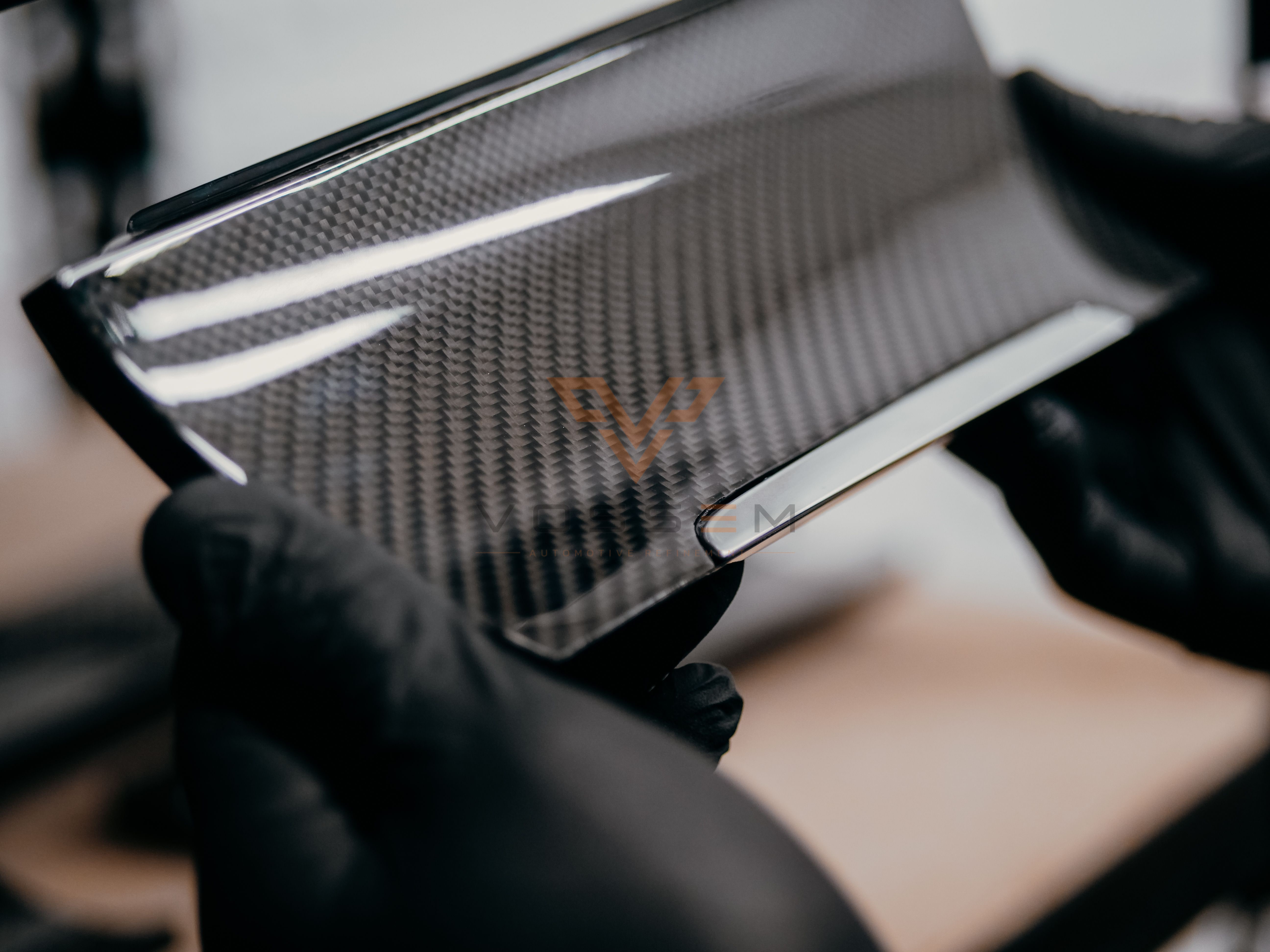 Golf 7 Aschenbecher Klappe, Carbonteil für VW Golf 7 von Vossem
